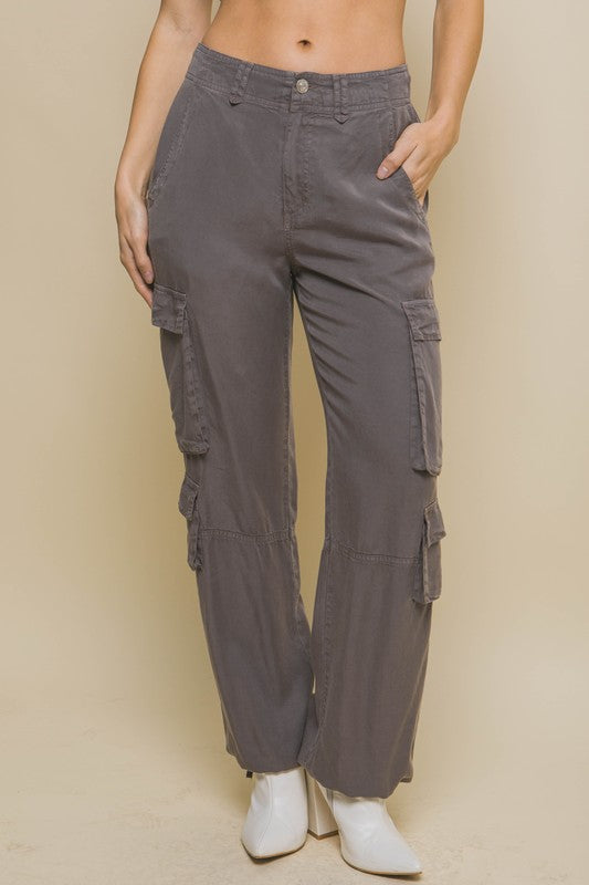 LONG CARGO PANTS WITH SIDE POCKETS