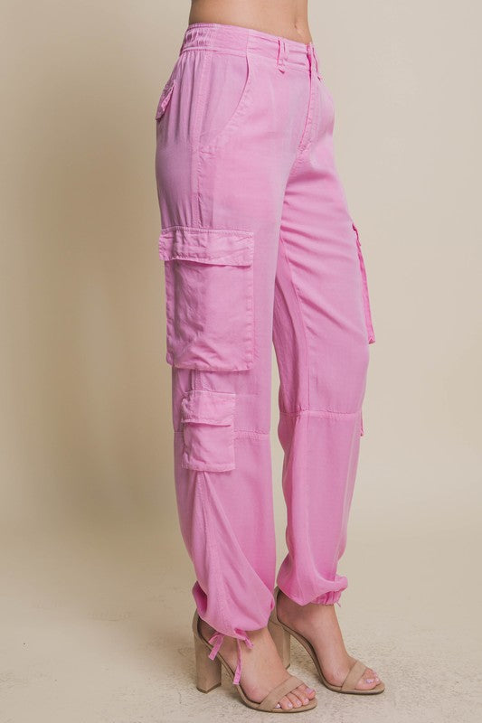 LONG CARGO PANTS WITH SIDE POCKETS