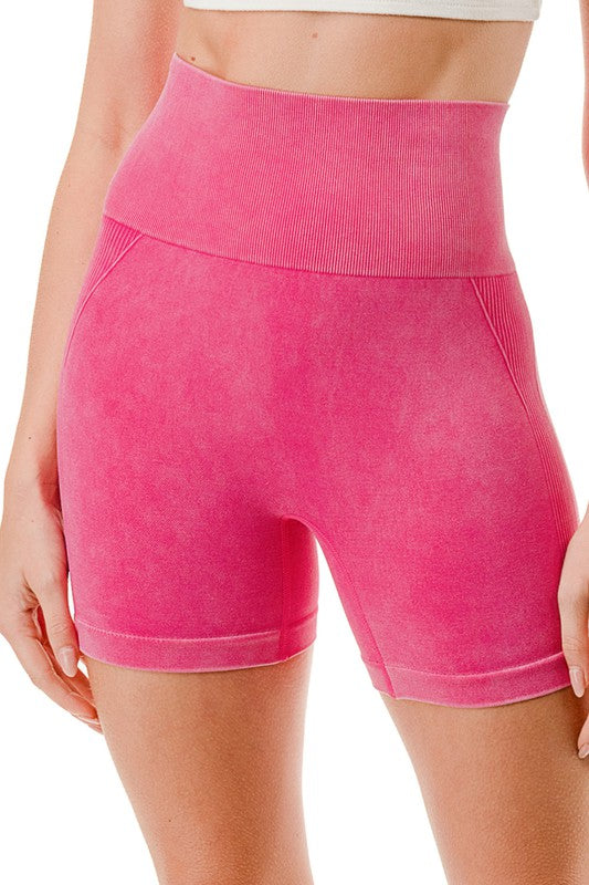 MINERAL WASH BUTT LIFT SHORTS