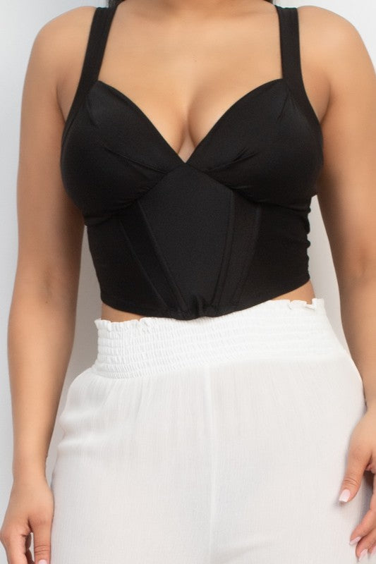 SOLID CORSET TOP