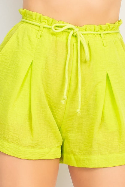 HIGH RISE DRAWSTRING SHORTS