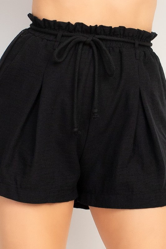 HIGH RISE DRAWSTRING SHORTS