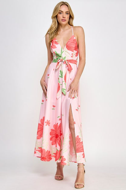 FLORAL PRINT MAXI DRESS