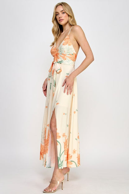 FLORAL PRINT MAXI DRESS