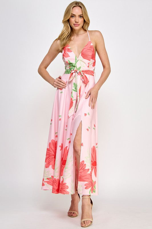 FLORAL PRINT MAXI DRESS