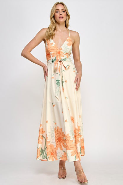 FLORAL PRINT MAXI DRESS