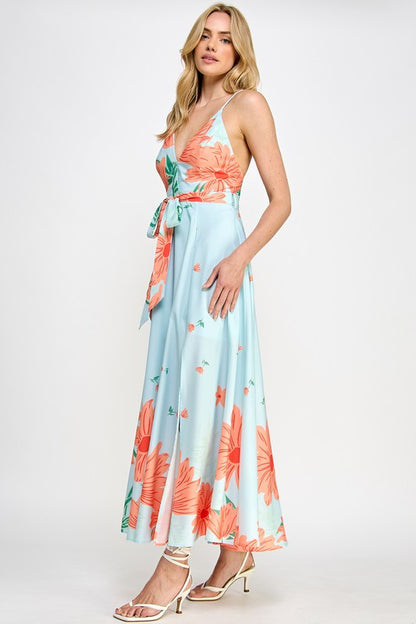 FLORAL PRINT MAXI DRESS