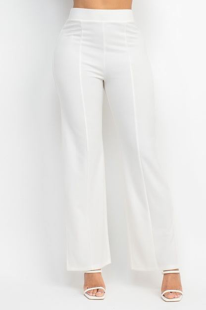 WIDE LEG CASUAL SLIT PANTS