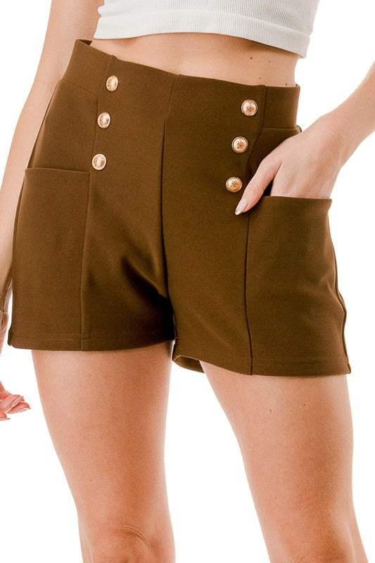 SCUBA BUTTONED SHORTS