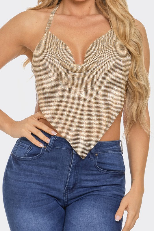 CHAINMAIL HANDKERCHIEF TOP