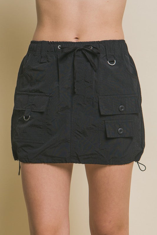 CARGO SKIRT WITH FRONT POCKET DESIGN