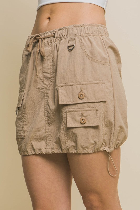 CARGO SKIRT WITH FRONT POCKET DESIGN