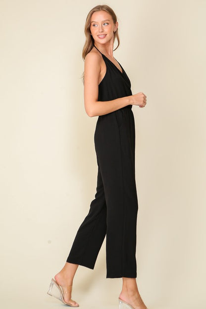 Brooklyn Airflow Halter Surplice Jumpsuit