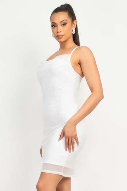 COWL NECK CAMI BODYCON DRESS