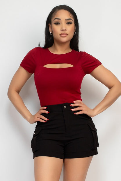 CUT-OUT DOUBLE LAYER TOP