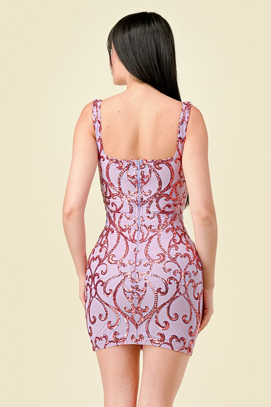 Sequin Embellished Corset Style Mini Dress – Bella Chica Sequin Embellished Corset Style Mini Dress – Bella Chica