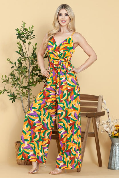 WRAP SIDE TIE JUMPSUIT