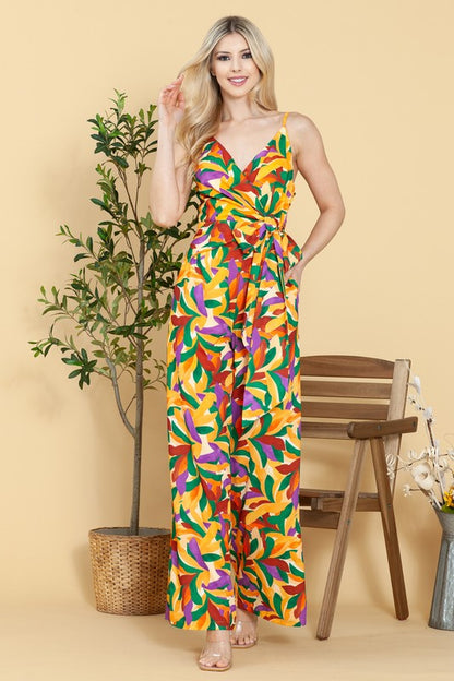 WRAP SIDE TIE JUMPSUIT