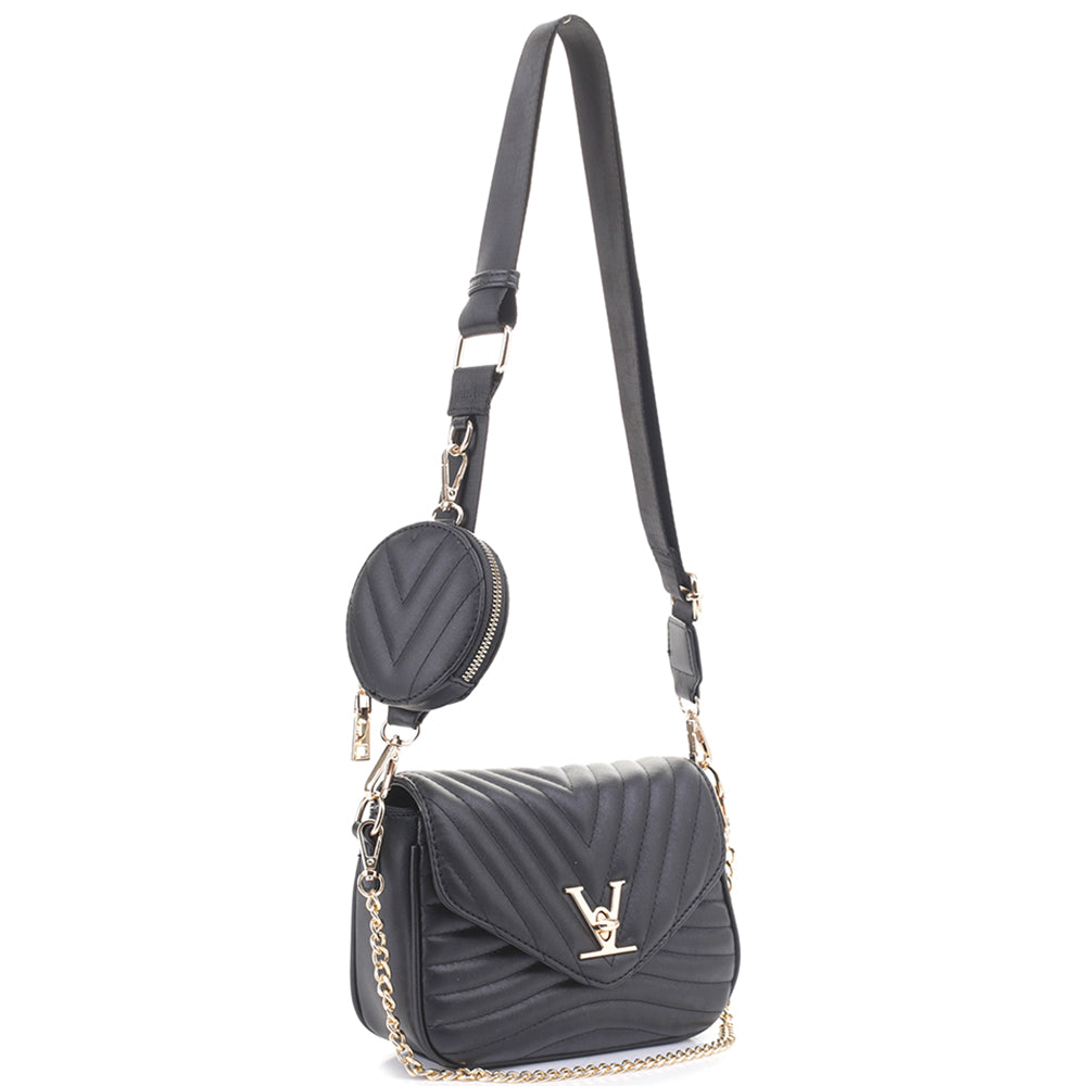 2IN1 V LINE CROSSBODY BAG WITH COIN PURSE SET