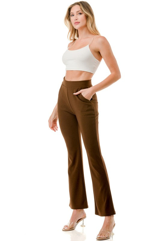 YOGA FABRIC BELL BOTTOM PANTS