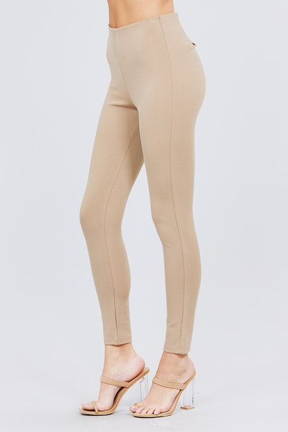 WAIST ELASTIC BAND PONTE PANTS