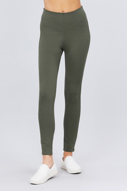 WAIST ELASTIC BAND PONTE PANTS