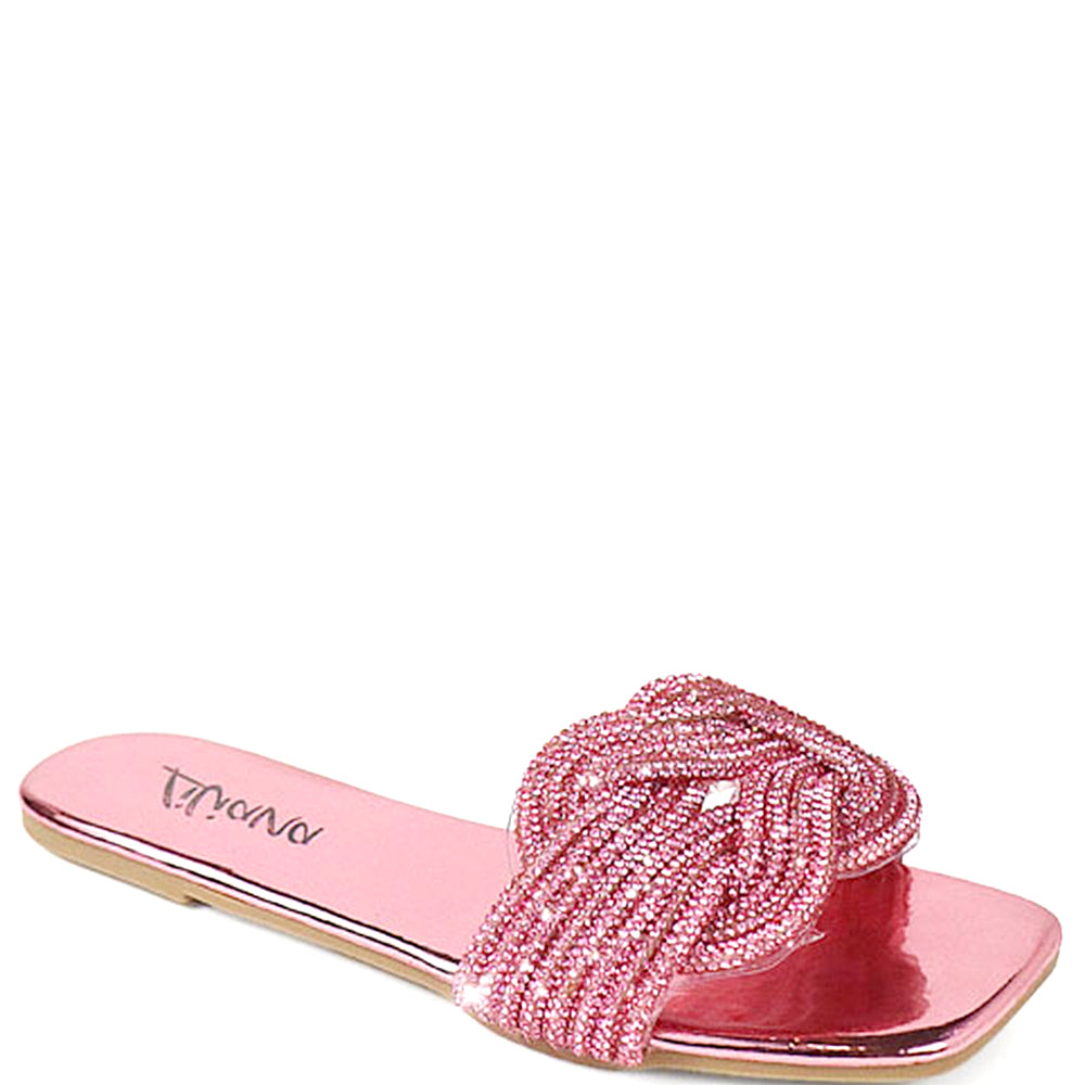 KNOTTED RHINESTONE SLIDE