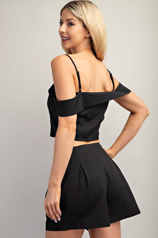 JOHANNA OFF SHOULDER SWEETHEART NECK TOP