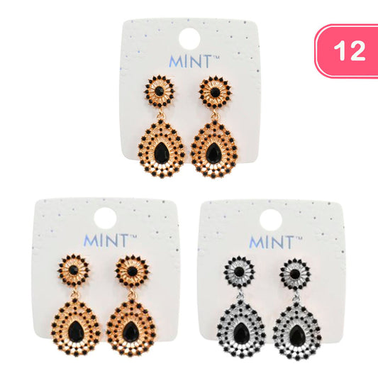 FASHION RHINESTONE DANGLE EARRINGS