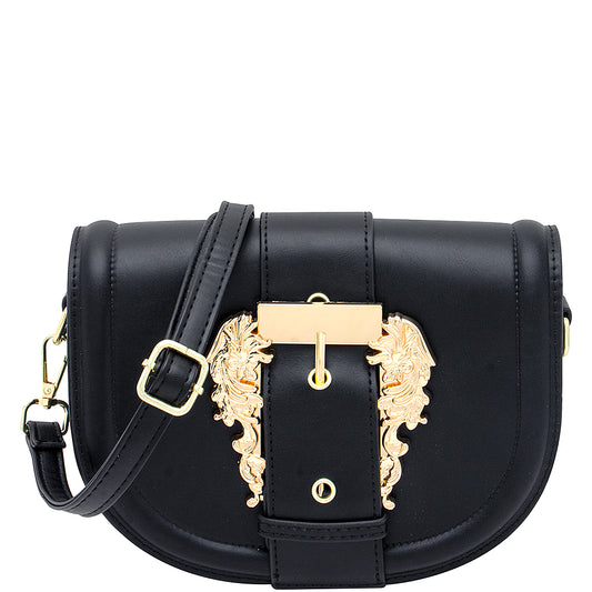 SMOOTH BUCKLE DESIGN SHOULDER CROSSBODY BAG