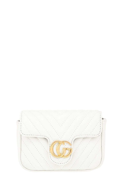 Chevron Quilted CG Buckle Crossbody Bag