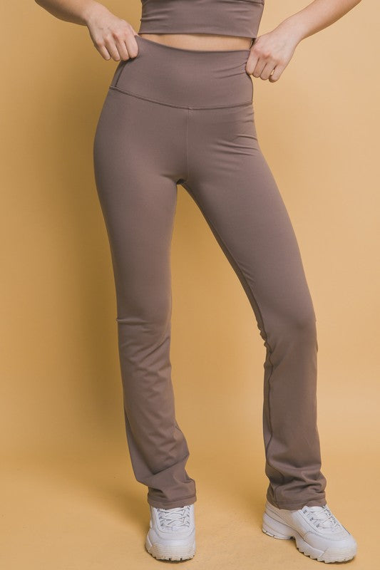 HIGH WAIST FLARE TOP AND LEGGINGS SET