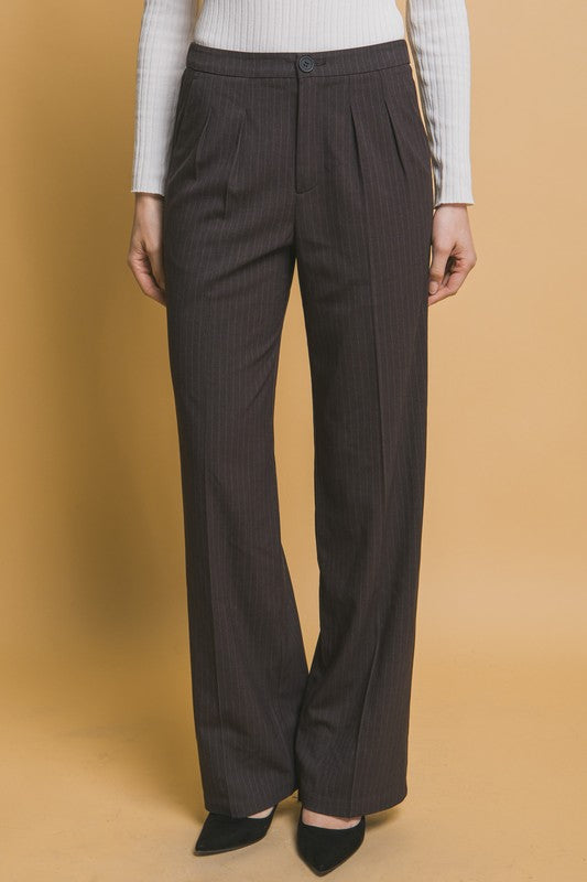 PINSTRIPED VEST AND PANTS SET