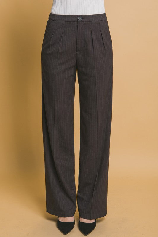 PINSTRIPED VEST AND PANTS SET