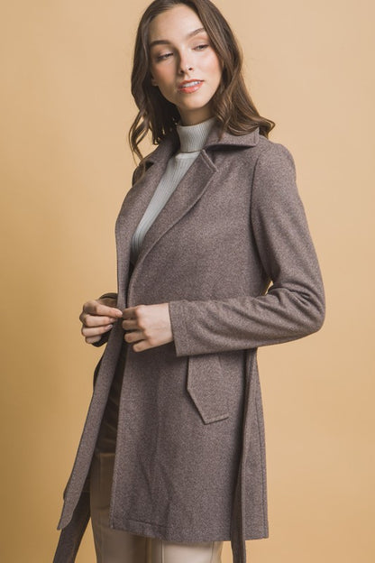 BELTED WRAP COAT