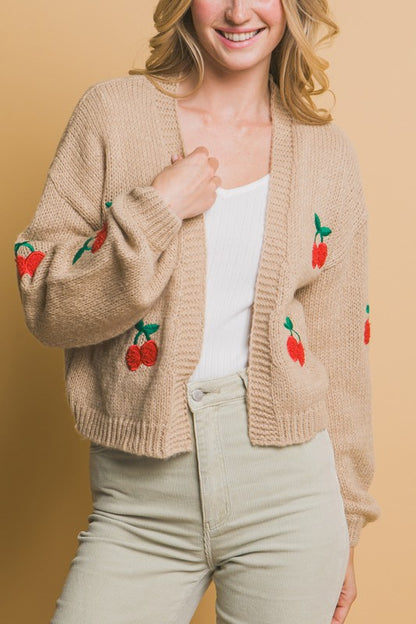 CHERRIES KNIT CARDIGAN