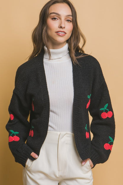 CHERRIES KNIT CARDIGAN