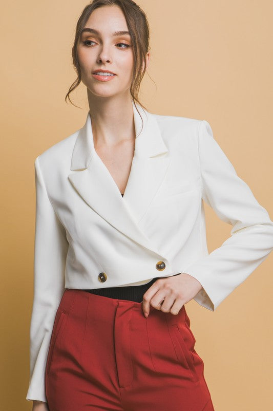 DOUBLE BREASTED CROP BLAZER