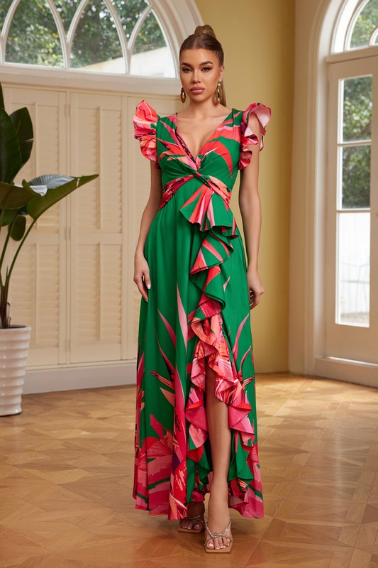 PRINTED MAXI DRESS