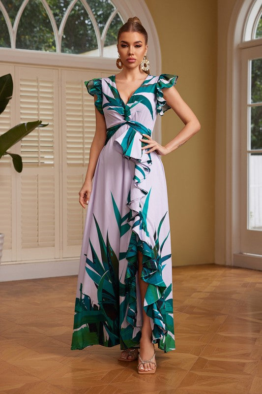 PRINTED MAXI DRESS