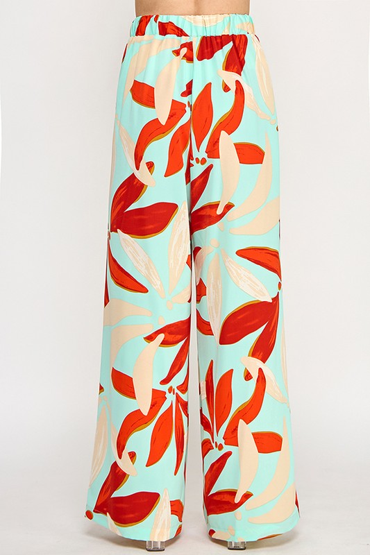 Printed Wide Leg Pant