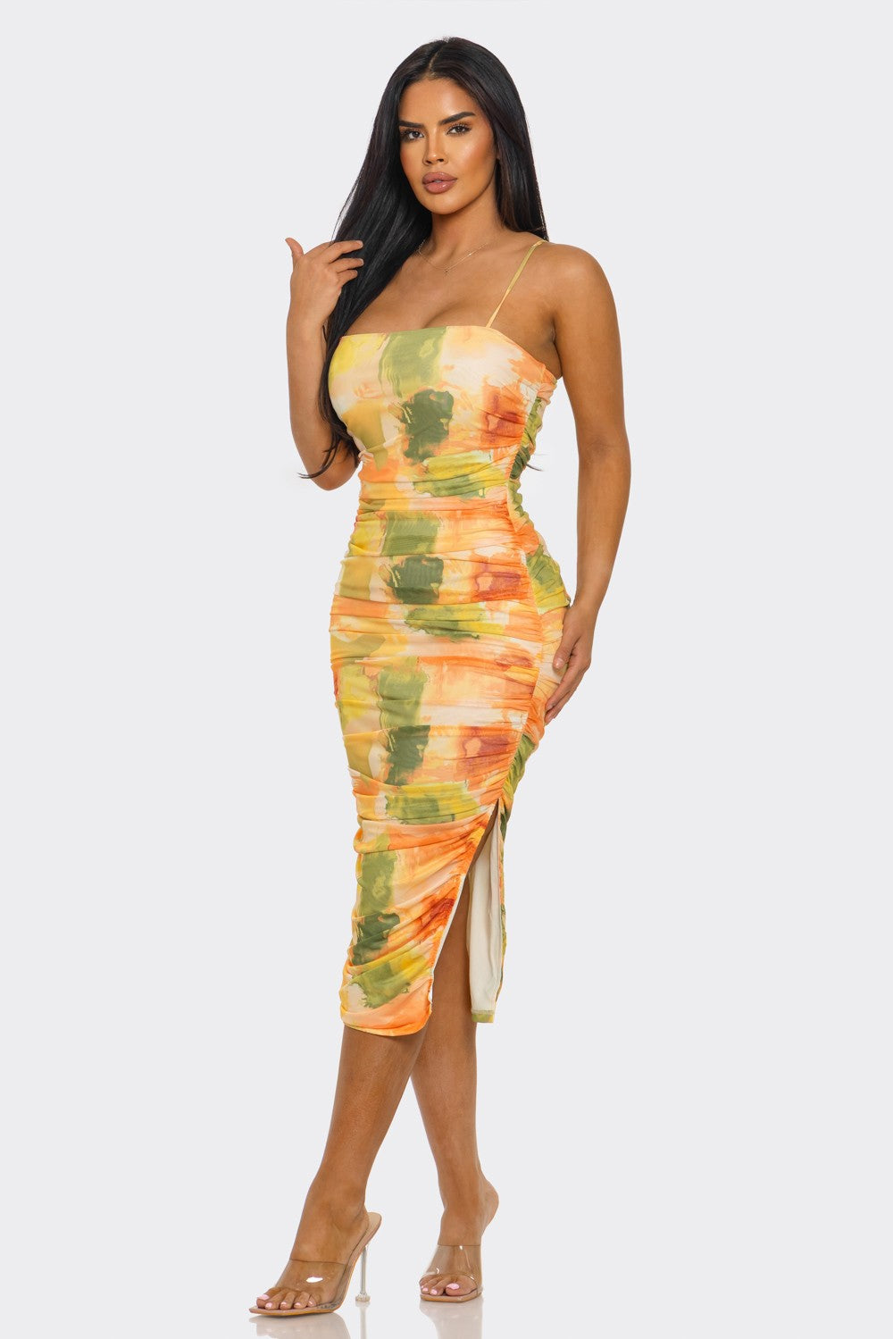 corset mesh prom dress LOJA Corset Mesh Semi-Formal Prom Dress – One Honey Boutique