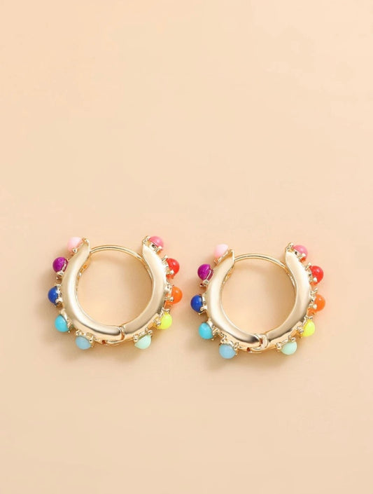 COLORFUL PEARL CLIP-ON EARRINGS
