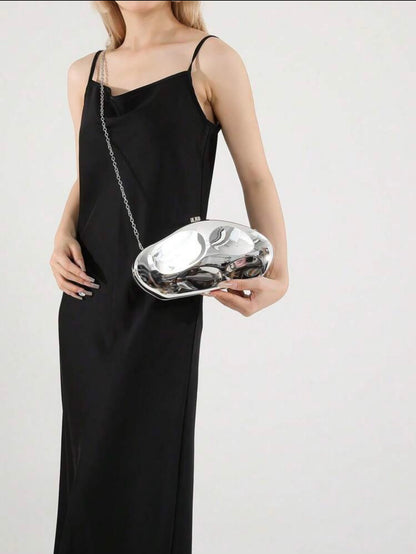 SCULPTURAL HEAVY DUTY EVENING CLUTCH BAG