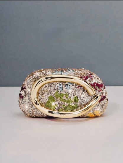SHINY SEQUINED EVENING CLUTCH