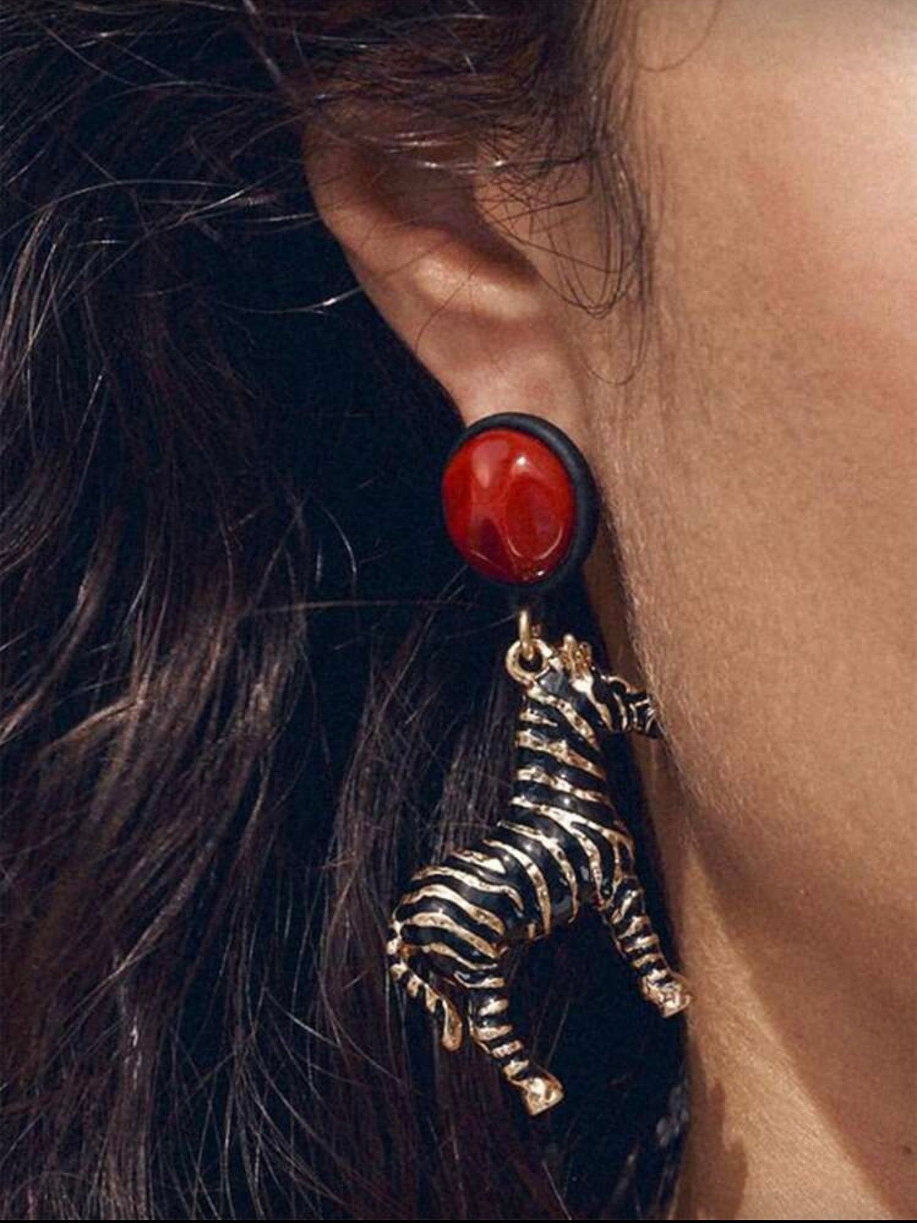 ZEBRA FASHION EARRINGS