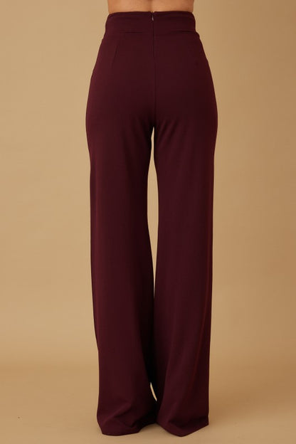 DRESSY OVERSIZED BUCKLE CHAIN PANTS
