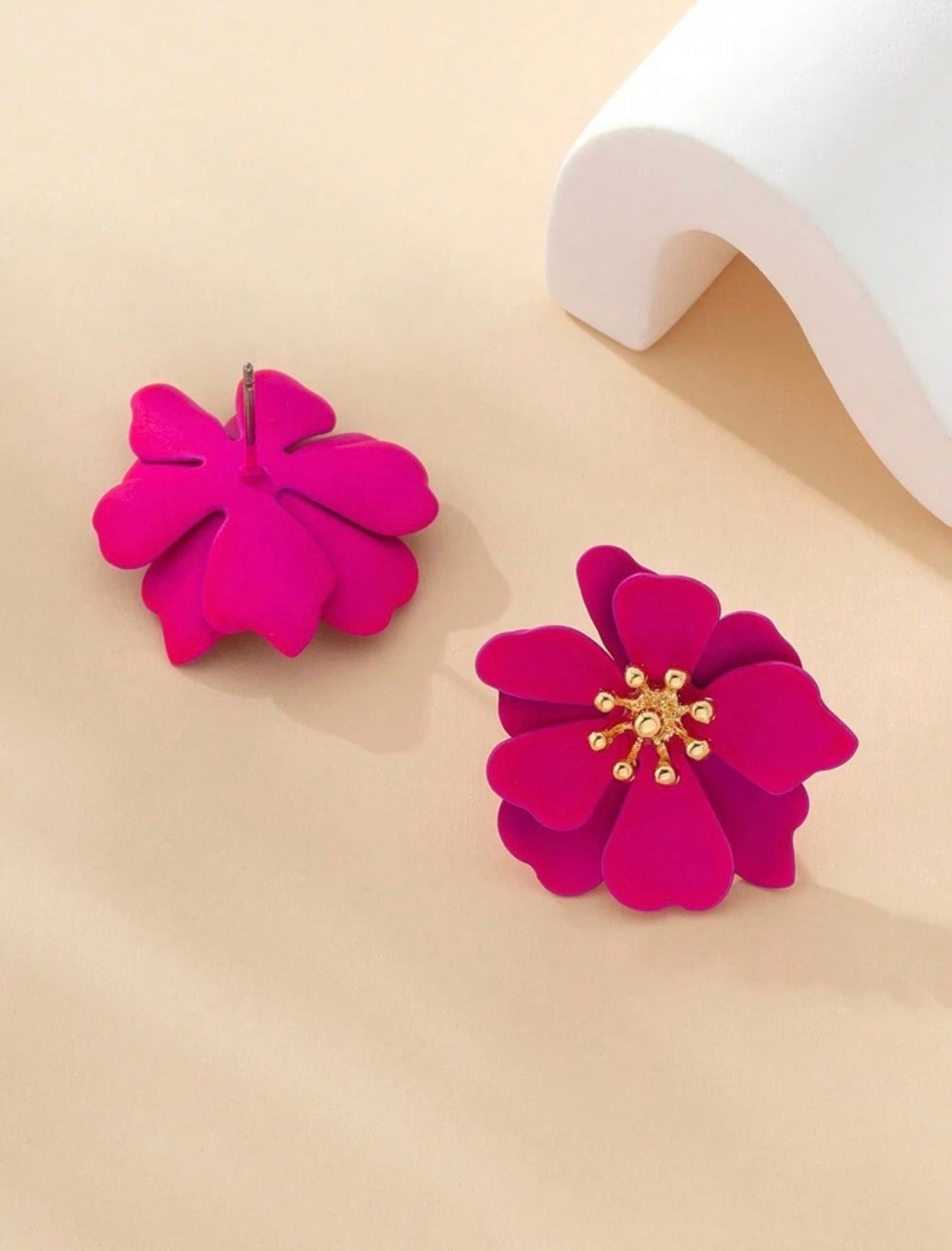 FLORAL SPRAY PAINTED EAREINGS