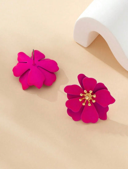 FLORAL SPRAY PAINTED EAREINGS