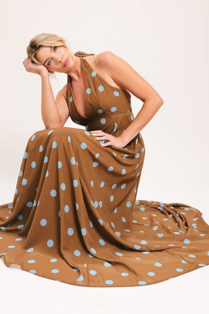 POLKA DOT MAXI SUMMER DRESS